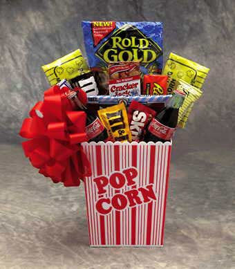 Popcorn Pack Snack Gift Basket (Med)