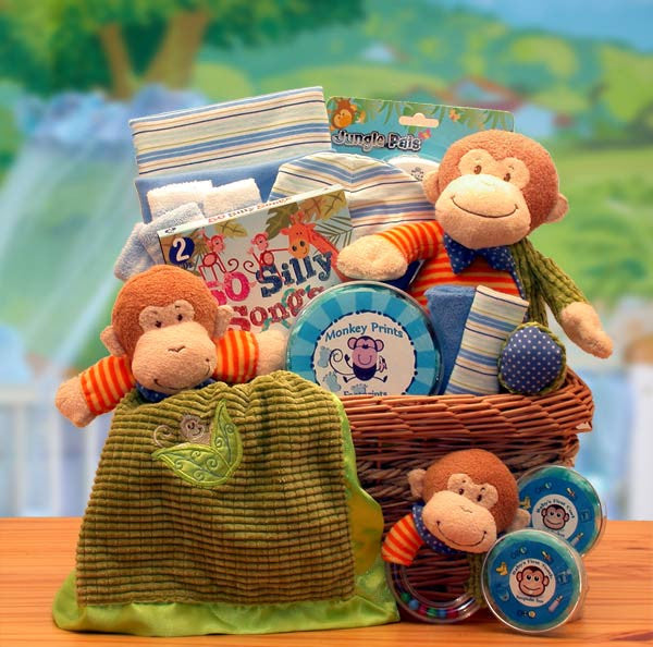 A New Little Monkey Baby Gift Basket