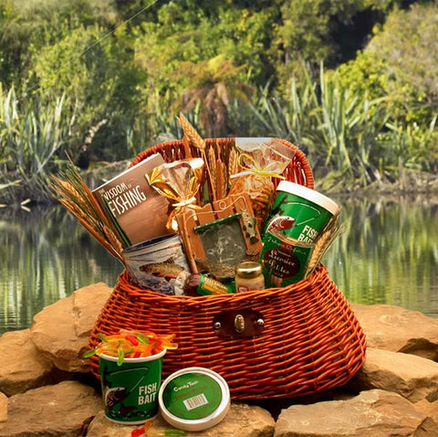 The Fisherman's Fishing Creel Gift Basket - Medium (Med)